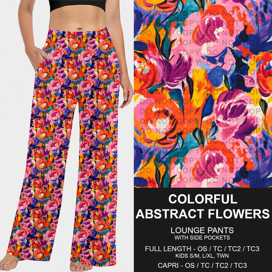 PREORDER Custom Styles - Colourful Abstract Flowers - Closes 13 May - ETA early Aug 2025 Loungewear