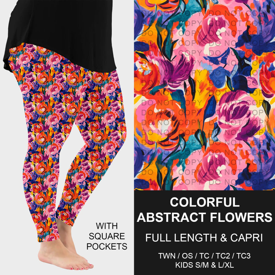 PREORDER Custom Styles - Colourful Abstract Flowers - Closes 13 May - ETA early Aug 2025 Loungewear