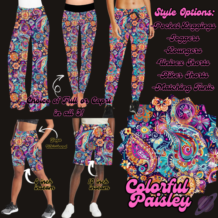 Preorder Custom Styles - Colourful Paisley - Closes 23 Mar - ETA late Jun 2025 Streetwear