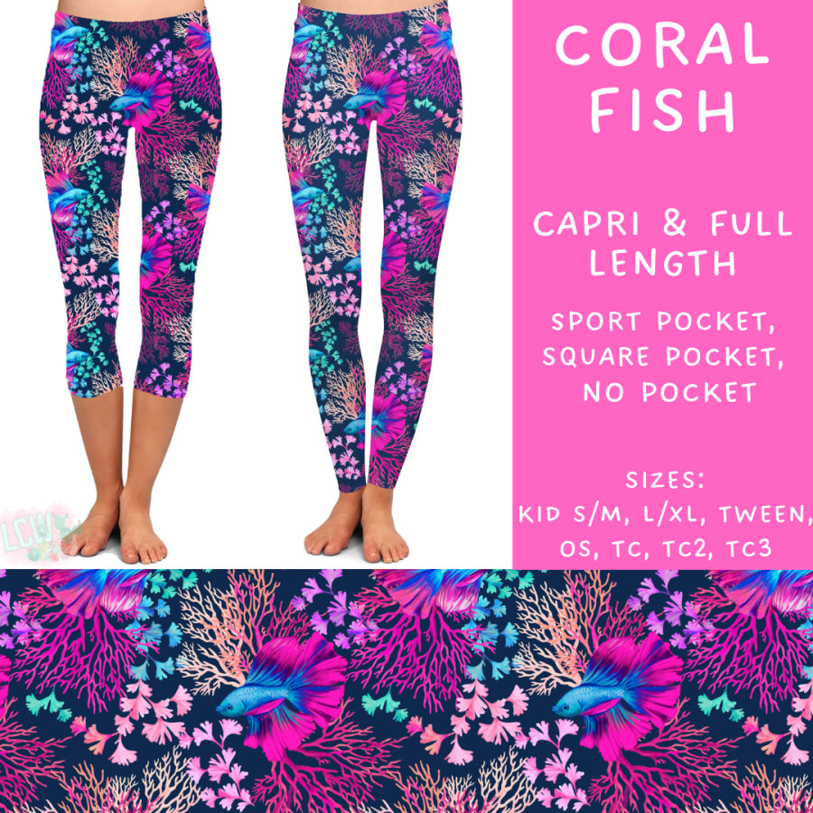 Preorder Custom Styles - Coral Fish - Closes 20 Mar - ETA mid Jun 2025 Leggings