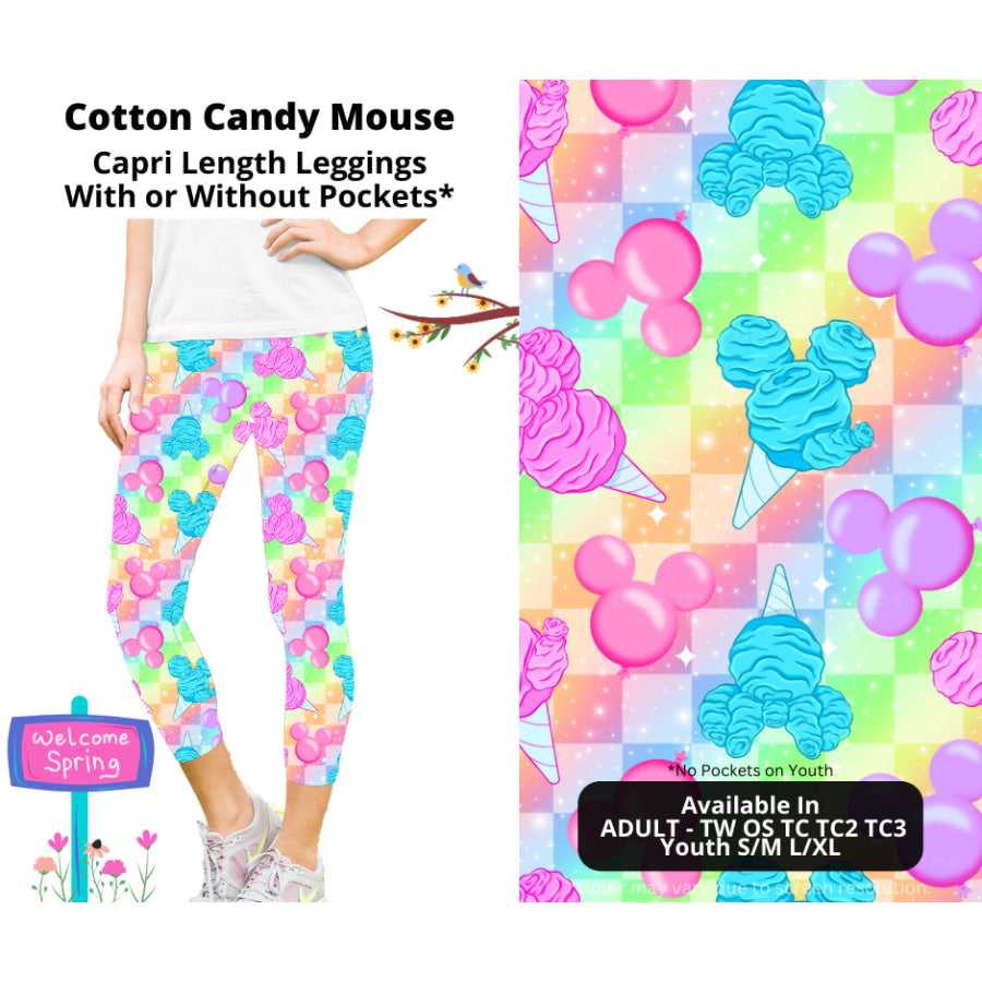 PREORDER Custom Styles - Cotton Candy Mouse - Closes 27 Jan - ETA late Apr 2025 Leggings