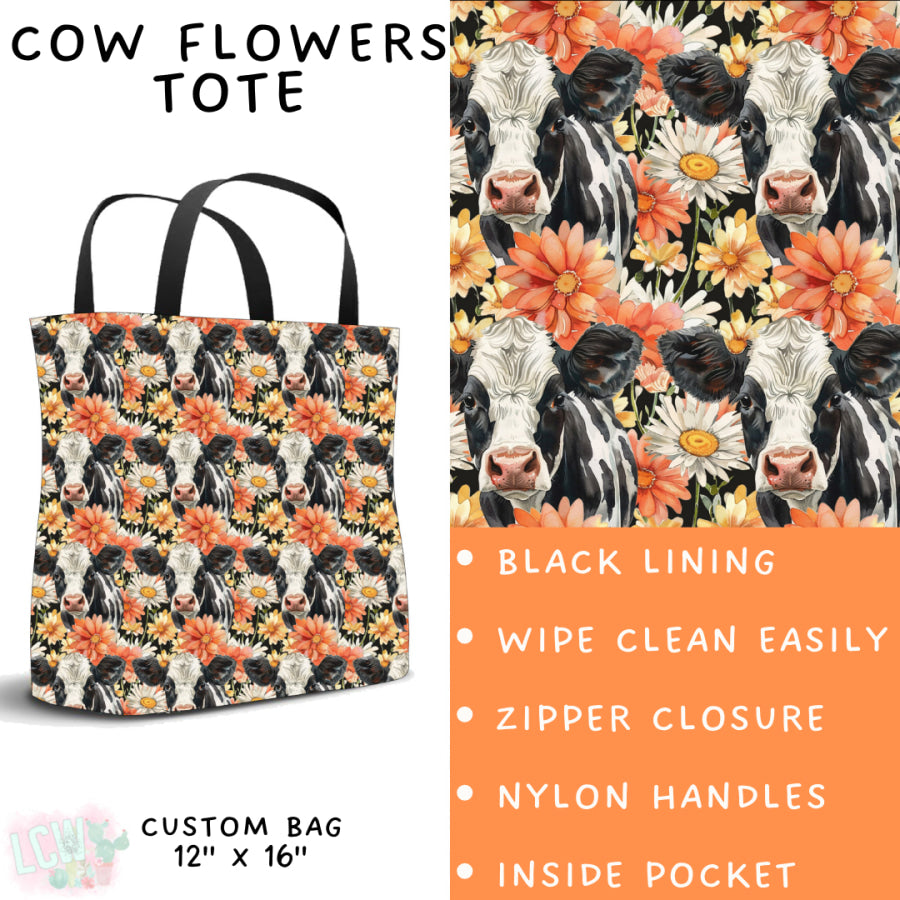 Preorder Custom Styles - Cow Flowers - Closes 10 Mar - ETA early Jun 2025 Leggings