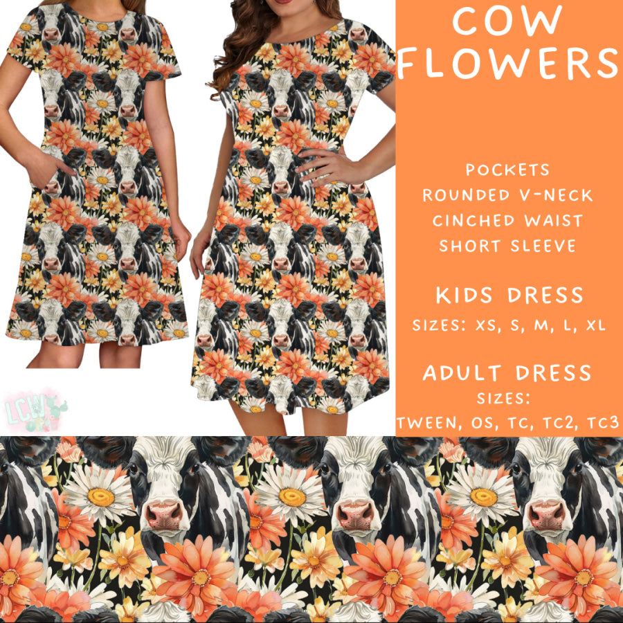 Preorder Custom Styles - Cow Flowers - Closes 10 Mar - ETA early Jun 2025 Leggings