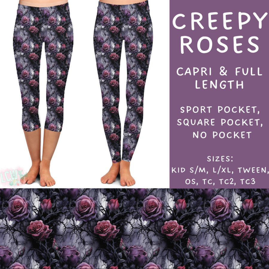 Preorder Custom Styles - Creepy Roses - Closes 10 Jan - ETA early Apr 2025 Leggings