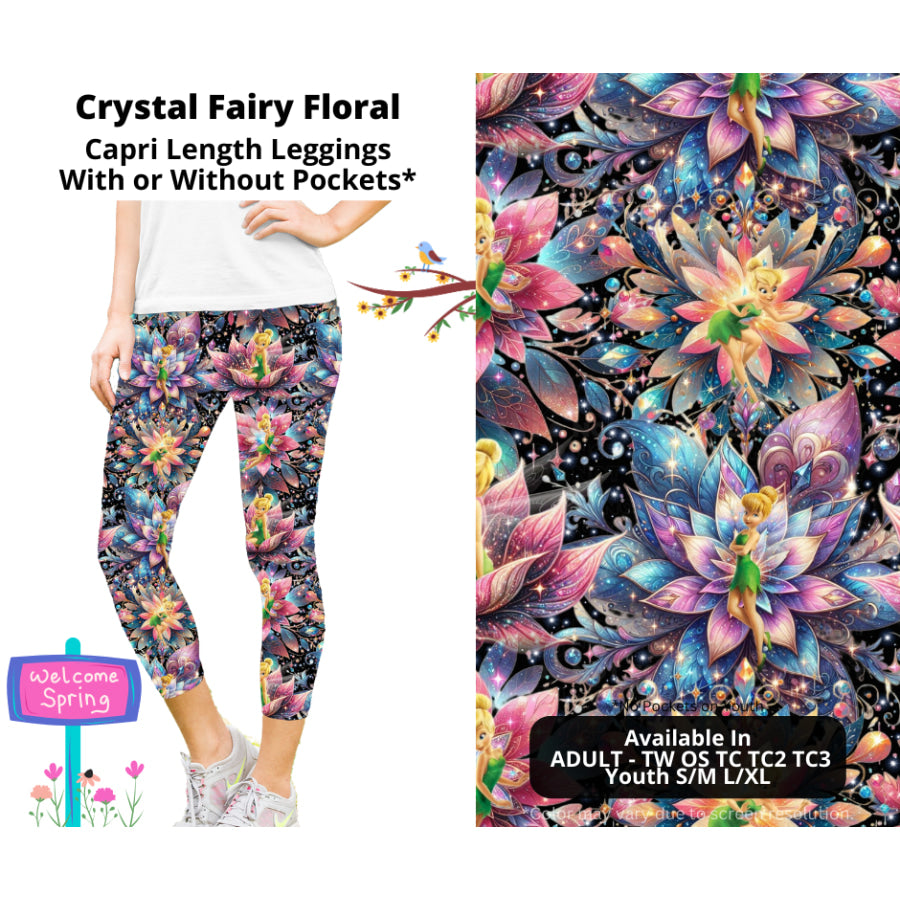 PREORDER Custom Styles - Crystal Fairy Floral - Closes 20 Jan - ETA late Apr 2025 Leggings