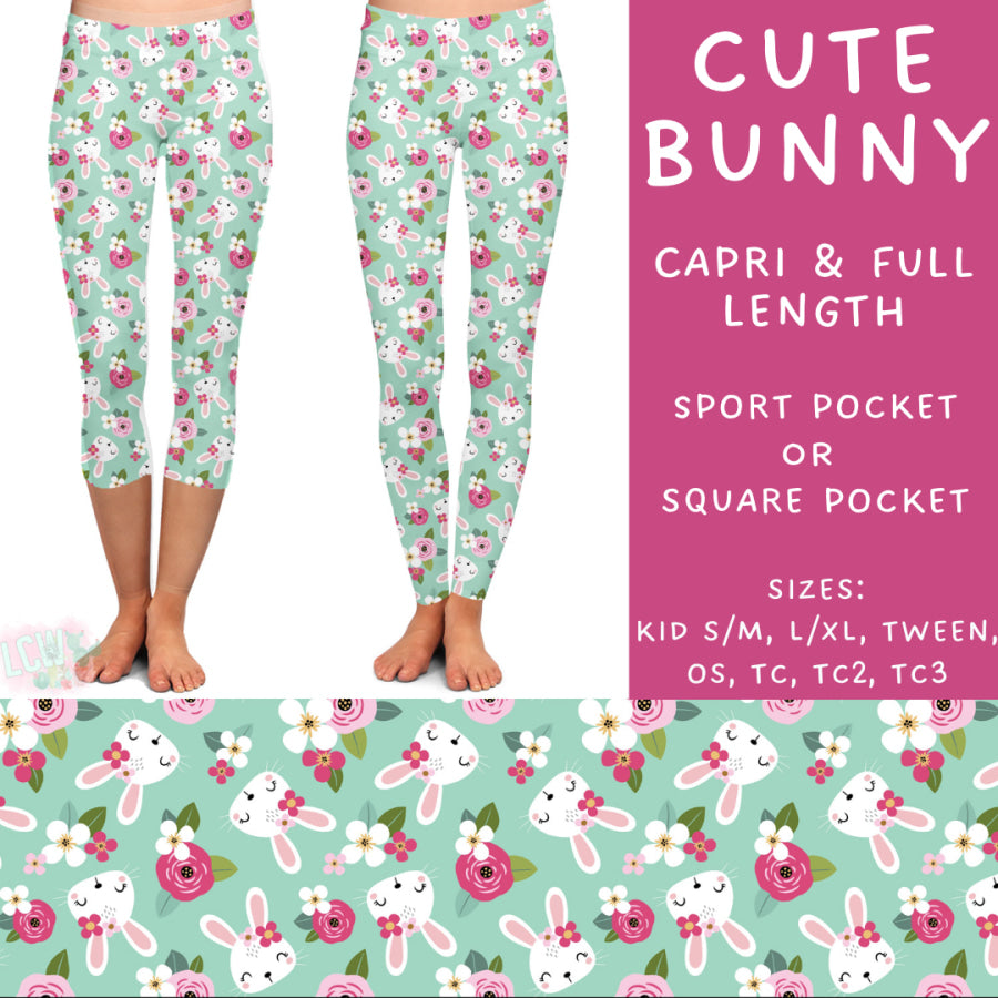 Preorder Custom Styles - Cute Bunny - Closes 17 Feb - ETA late Apr 2025 Leggings