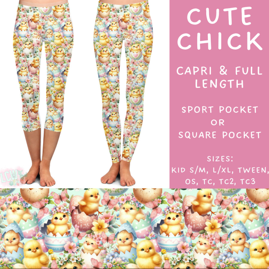 Preorder Custom Styles - Cute Chick - Closes 17 Feb - ETA late Apr 2025 Leggings