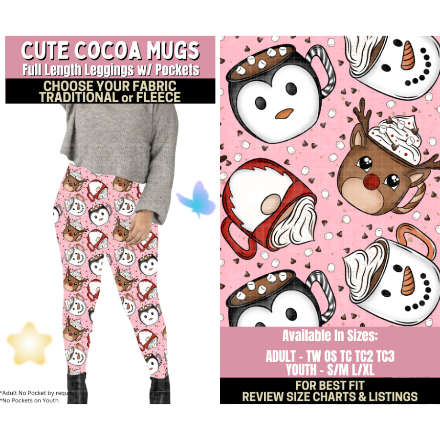 Preorder Custom Styles - Cute Cocoa Mugs - Closes 25 Sep - ETA late Jan 2026 Leggings