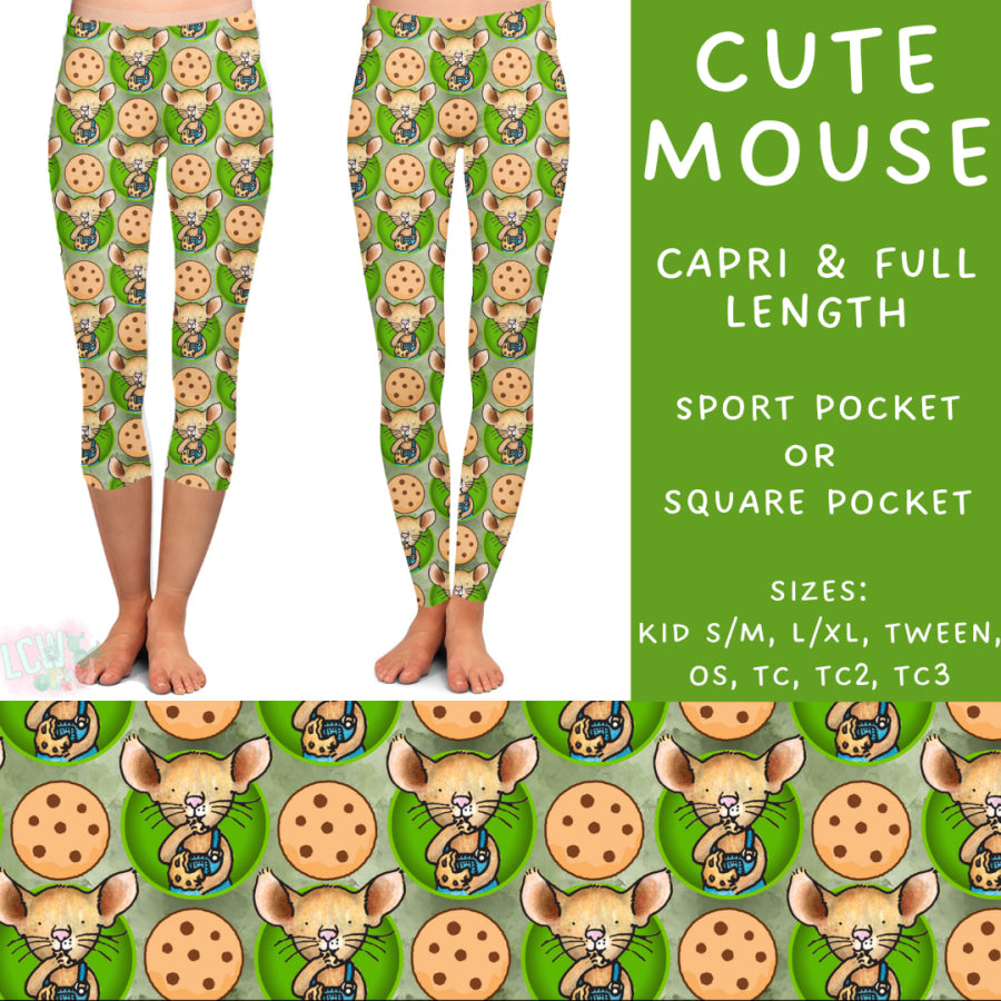 Preorder Custom Styles - Cute Mouse - Closes 21 Mar - ETA mid Jun 2025 Leggings