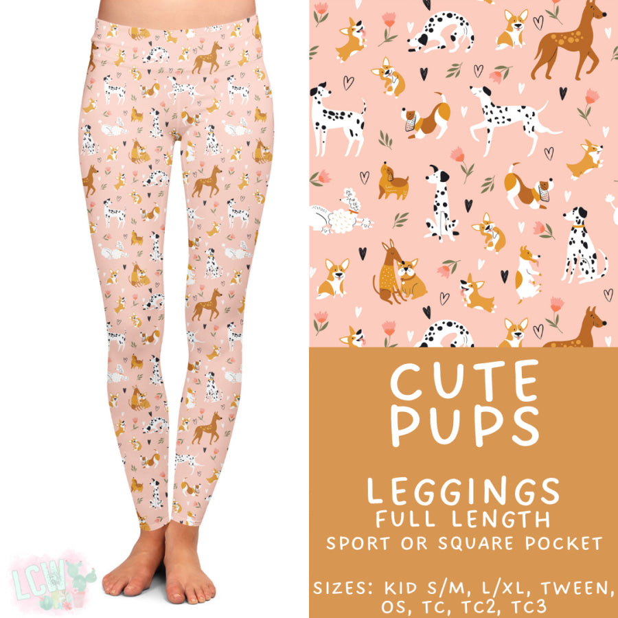 Preorder Custom Styles Cute Pups Closes 4 Sep ETA late Nov 2025 Leggings