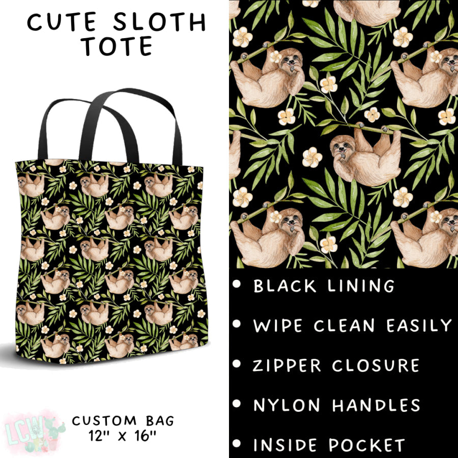 Preorder Custom Styles - Cute Sloth - Closes 27 Jan - ETA late Apr 2025 Leggings