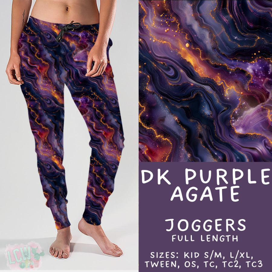 Preorder Custom Styles - Dark Purple Agate - Closes 17 Nov - ETA early Feb 2026 Leggings