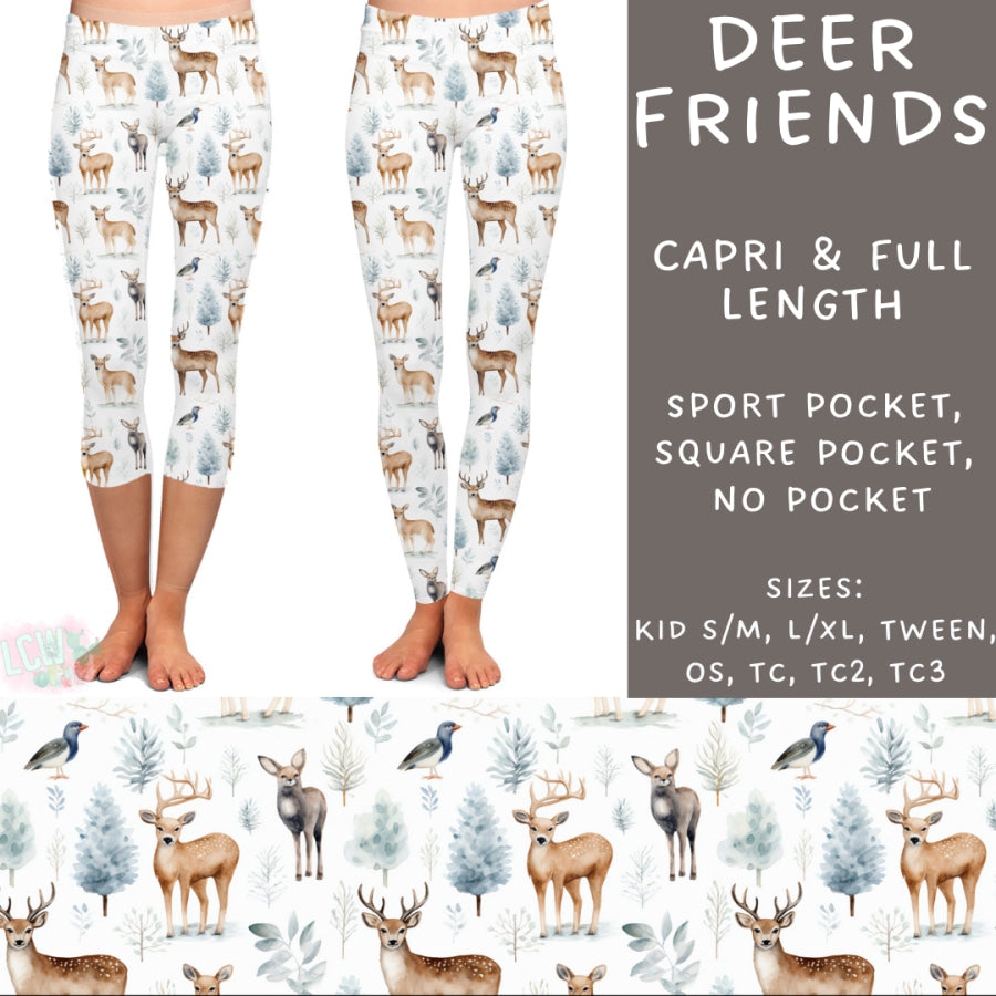 Preorder Custom Styles - Deer Friends - Closes 22 Nov - ETA early Feb 2025 Leggings