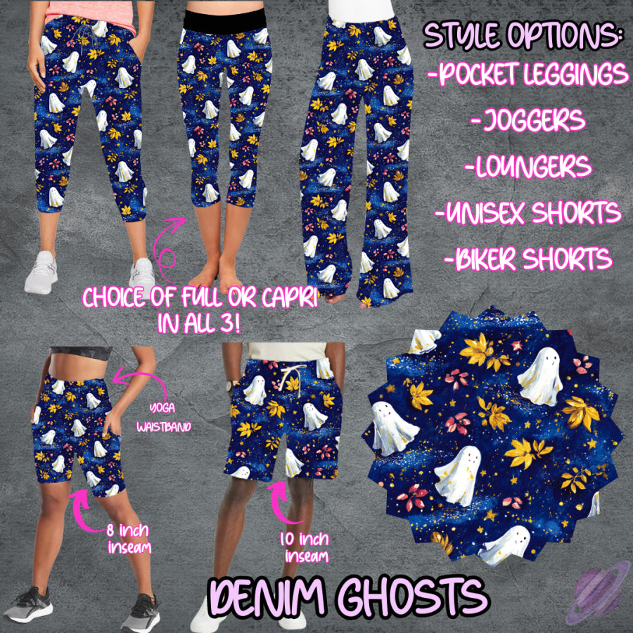 PREORDER Custom Styles - Denim Ghosts - Closes 29 May - ETA late Aug 2025 Leggings