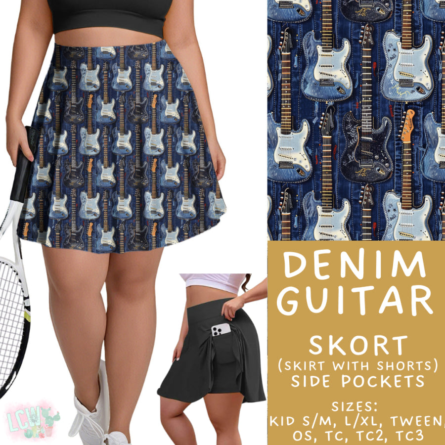 Preorder Custom Styles - Denim Guitar - Closes 29 Sep - ETA late Dec 2025 Leggings