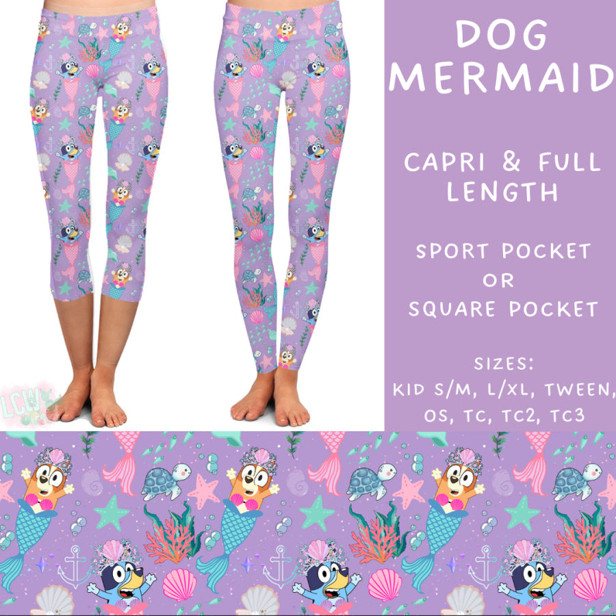 Preorder Custom Styles - Dog Mermaid - Closes 15 May - ETA mid Jul 2025 Leggings