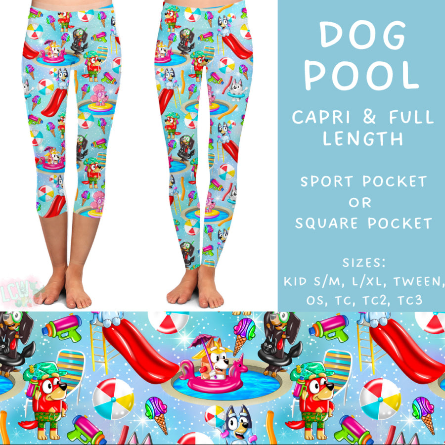 Preorder Custom Styles - Dog Pool - Closes 15 May - ETA mid Jul 2025 Leggings
