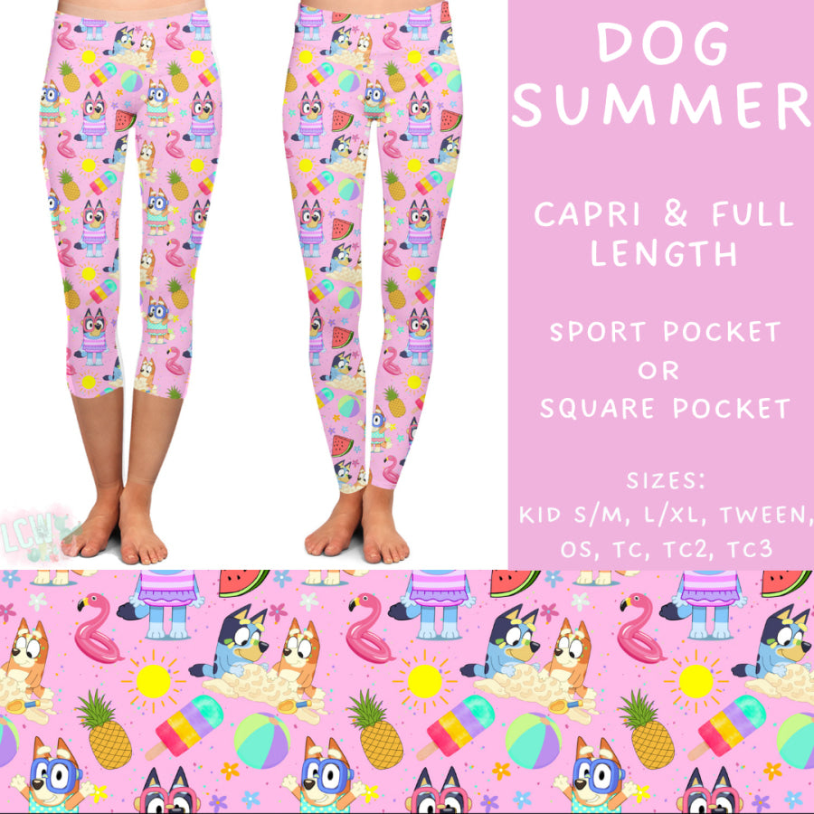 Preorder Custom Styles - Dog Summer - Closes 15 May - ETA mid Jul 2025 Leggings