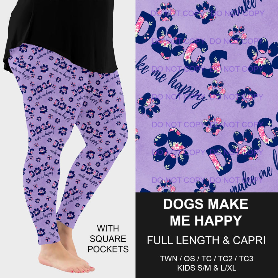 PREORDER Custom Styles - Dogs Make Me Happy - Closes 18 Mar - ETA mid Jun 2025 Loungewear