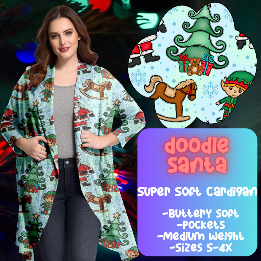 PREORDER Custom Styles - Doodle Santa - Closes 1 Oct - ETA late Dec 2024 Leggings