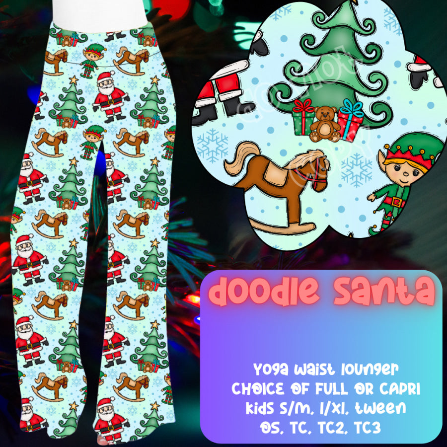 PREORDER Custom Styles - Doodle Santa - Closes 1 Oct - ETA late Dec 2024 Leggings