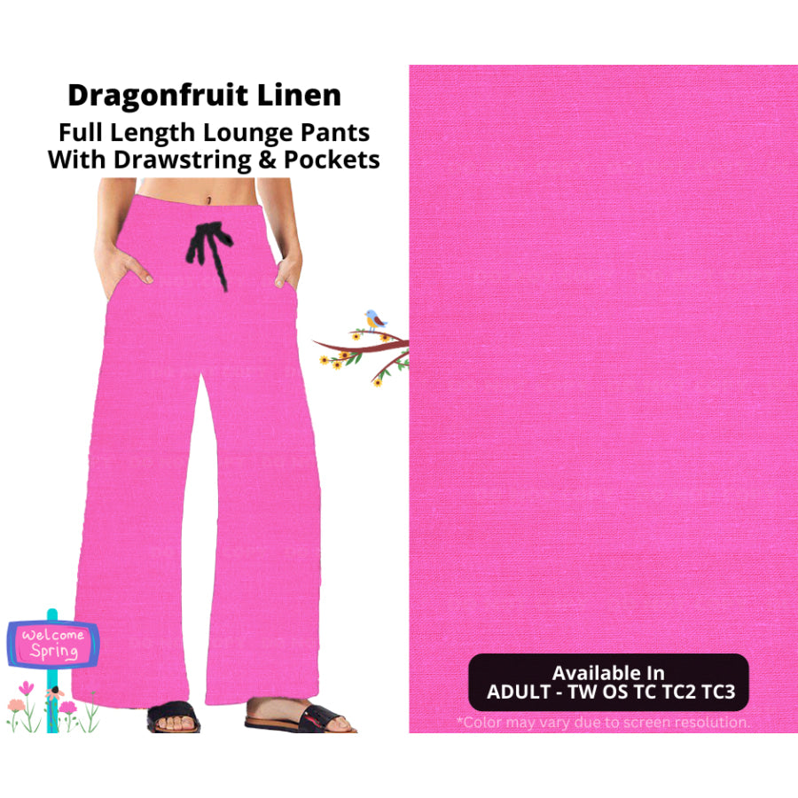 PREORDER Custom Styles - Dragonfruit Linen - Closes 8 Jan - ETA late Apr 2025 Leggings