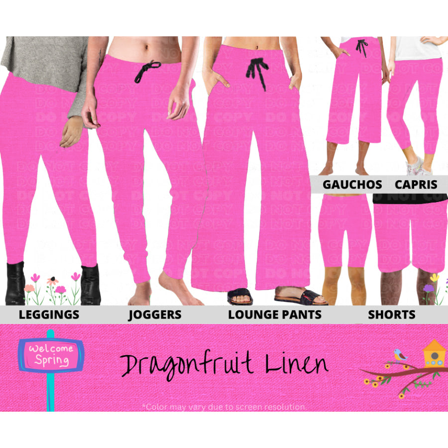 PREORDER Custom Styles - Dragonfruit Linen - Closes 8 Jan - ETA late Apr 2025 Leggings