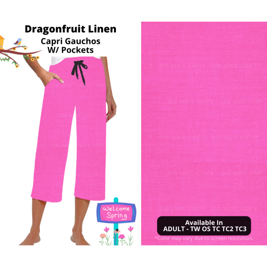 PREORDER Custom Styles - Dragonfruit Linen - Closes 8 Jan - ETA late Apr 2025 Leggings