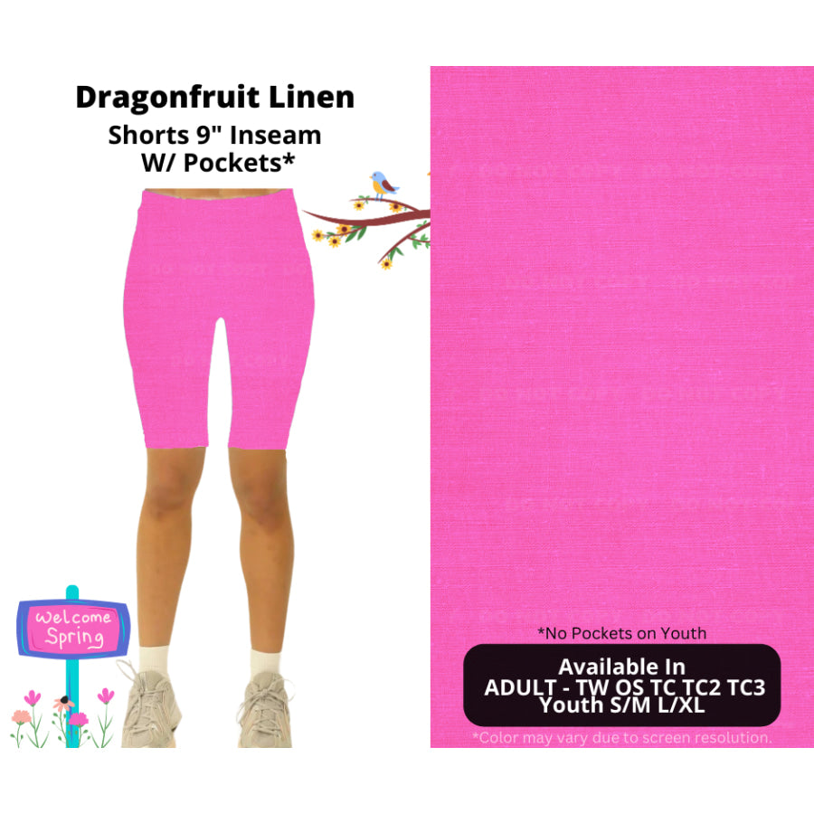 PREORDER Custom Styles - Dragonfruit Linen - Closes 8 Jan - ETA late Apr 2025 Leggings