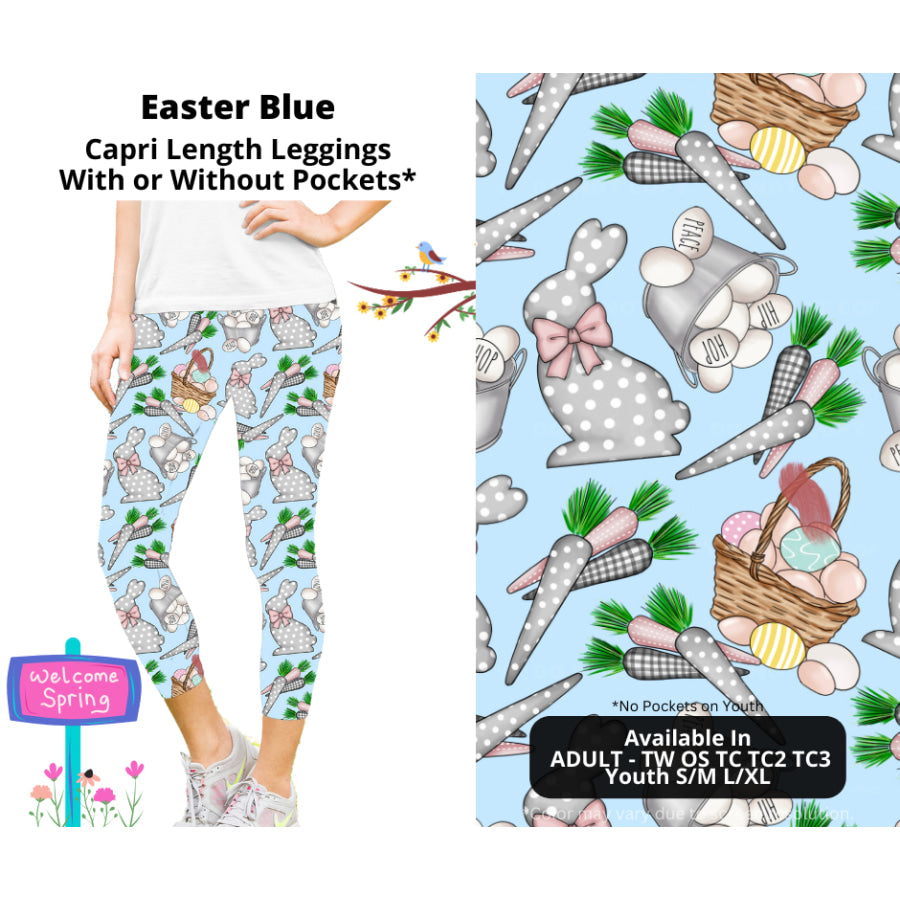 PREORDER Custom Styles - Easter Blue - Closes 27 Jan - ETA late Apr 2025 Leggings