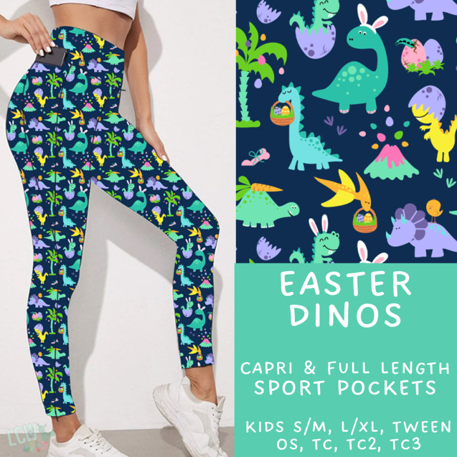 Preorder Custom Styles - Easter Dinos - Closes 30 Jan - ETA late Apr 2025 Leggings