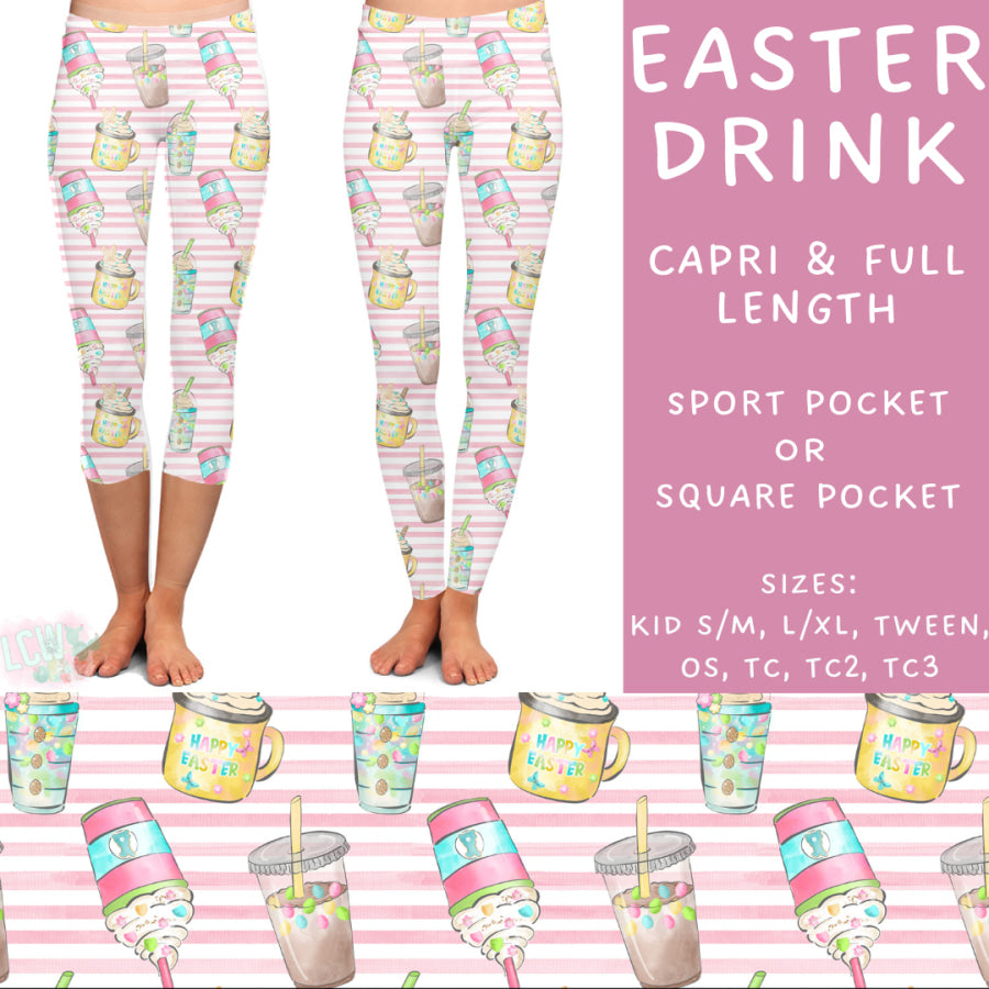 Preorder Custom Styles - Easter Drink - Closes 17 Feb - ETA late Apr 2025 Leggings