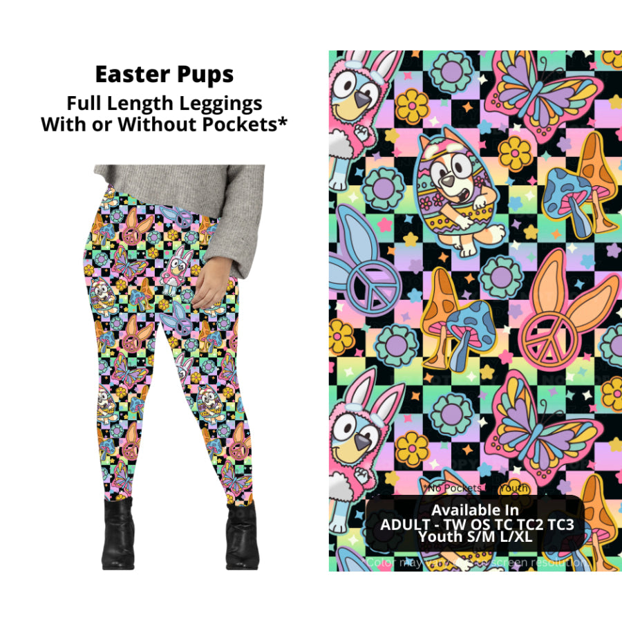 PREORDER Custom Styles - Easter Pups - Closes 20 Jan - ETA late Apr 2025 Leggings