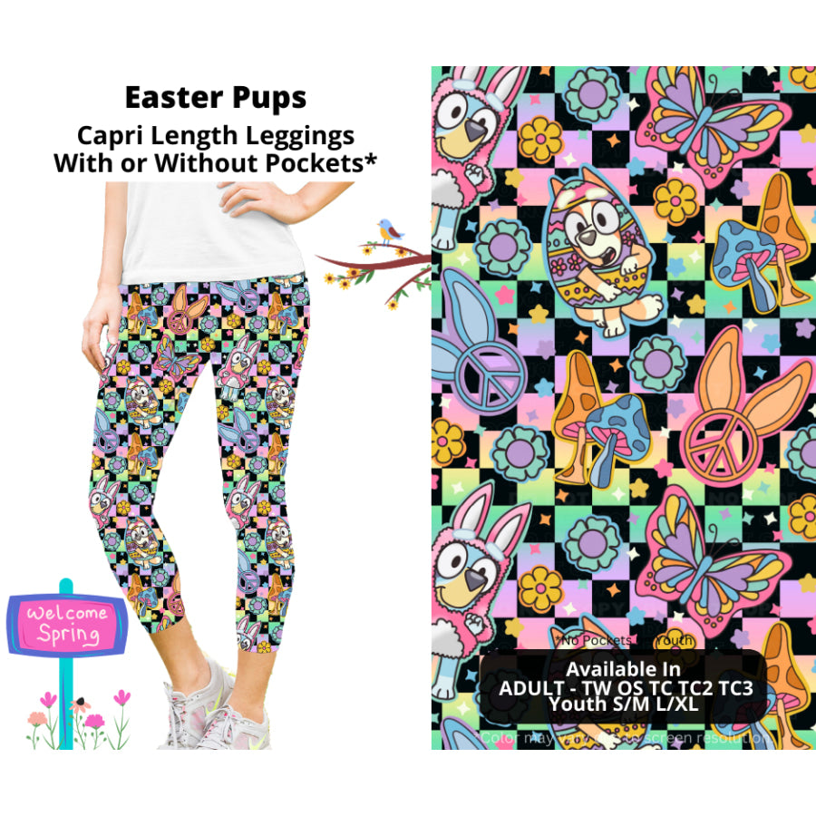 PREORDER Custom Styles - Easter Pups - Closes 20 Jan - ETA late Apr 2025 Leggings