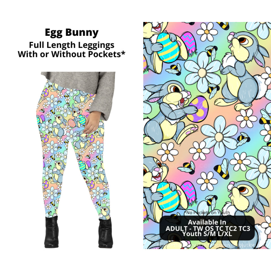 PREORDER Custom Styles - Egg Bunny - Closes 20 Jan - ETA late Apr 2025 Leggings