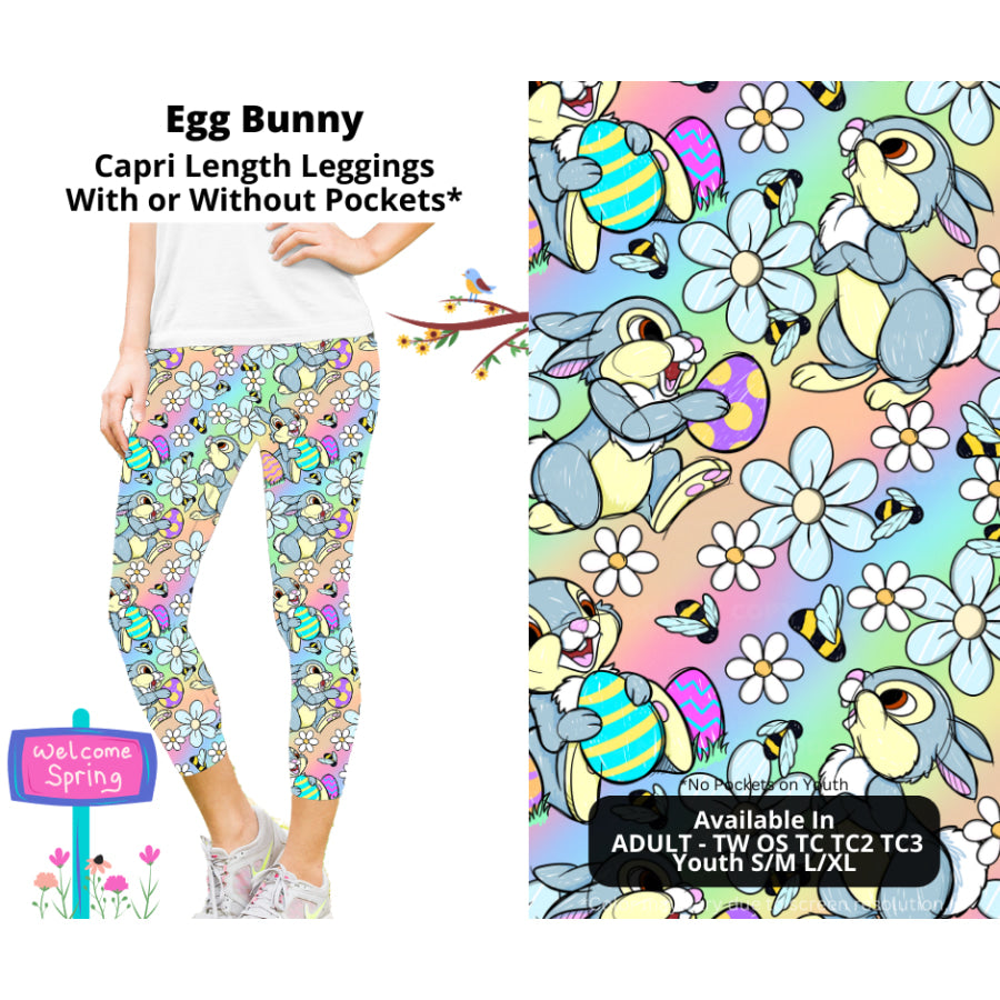 PREORDER Custom Styles - Egg Bunny - Closes 20 Jan - ETA late Apr 2025 Leggings