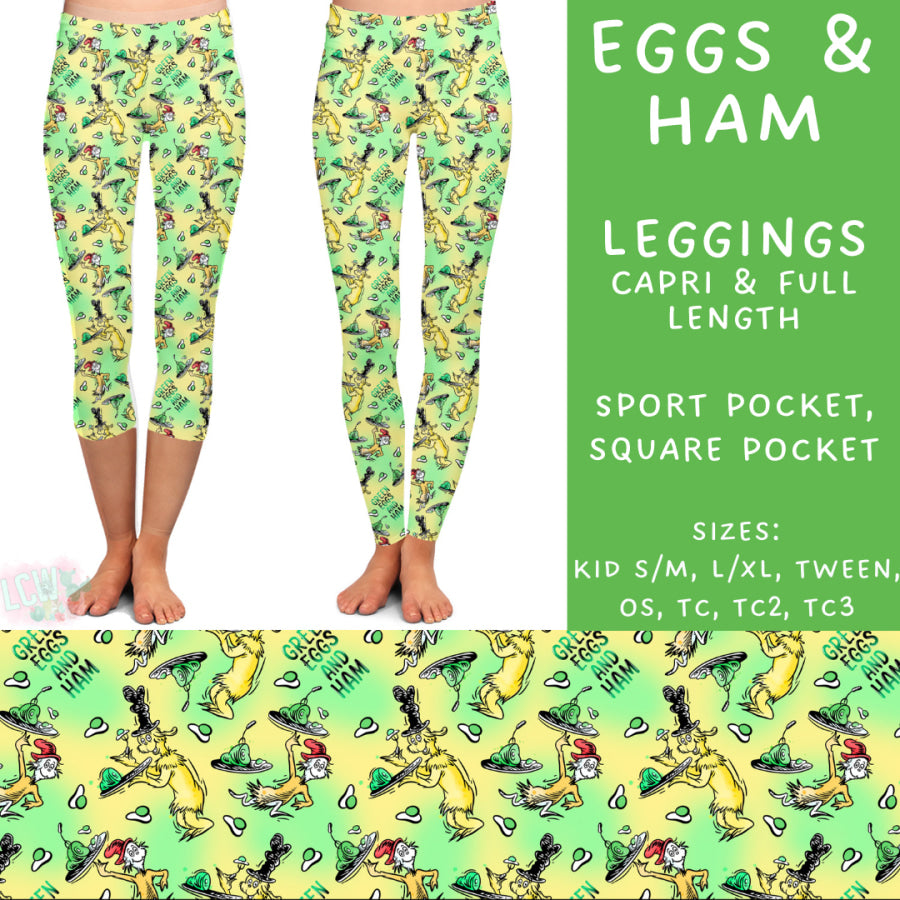 Preorder Custom Styles - Eggs and Ham - Closes 17 Jan - ETA late Apr 2025 Leggings