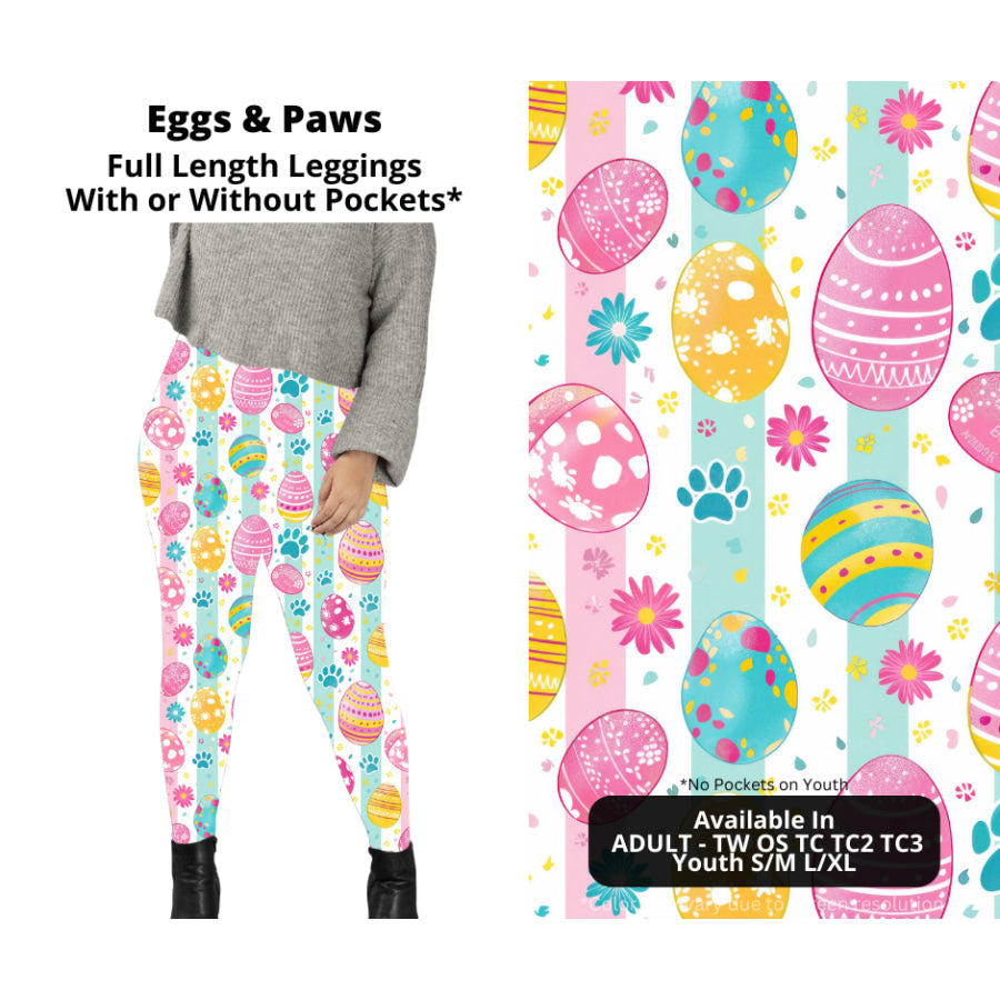 PREORDER Custom Styles - Eggs and Paws - Closes 22 Jan - ETA late Apr 2025 Leggings