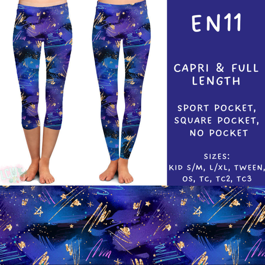 Preorder Custom Styles - Electric Night 11 - Closes 25 Sep - ETA early Dec 2024 Leggings