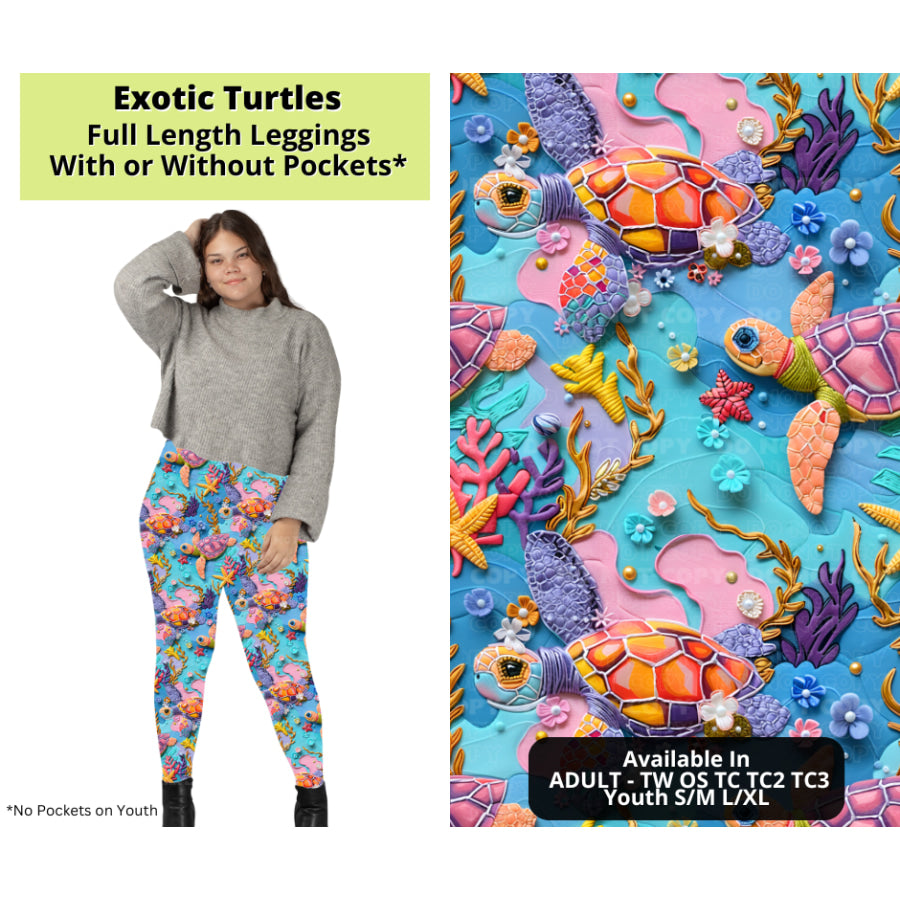 Preorder Custom Styles - Exotic Turtles - Closes 24 Mar - ETA late Jun 2025 Leggings