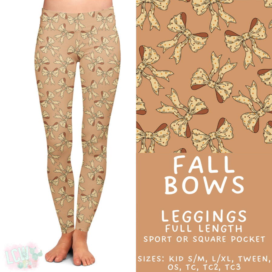 Preorder Custom Styles - Fall Bows - Closes 29 Sep - ETA late Dec 2025 Leggings