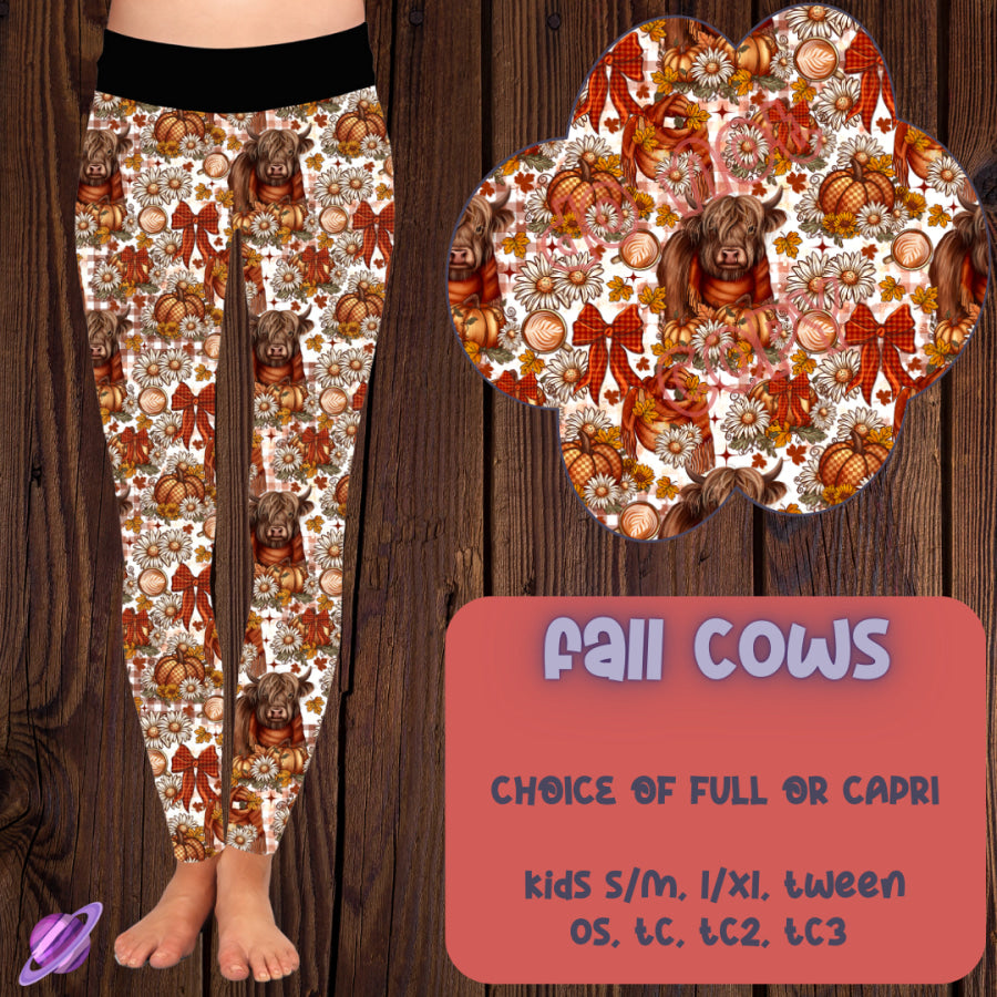 PREORDER Custom Styles - Fall Cows - Closes 8 Oct - ETA late Dec 2024 Leggings