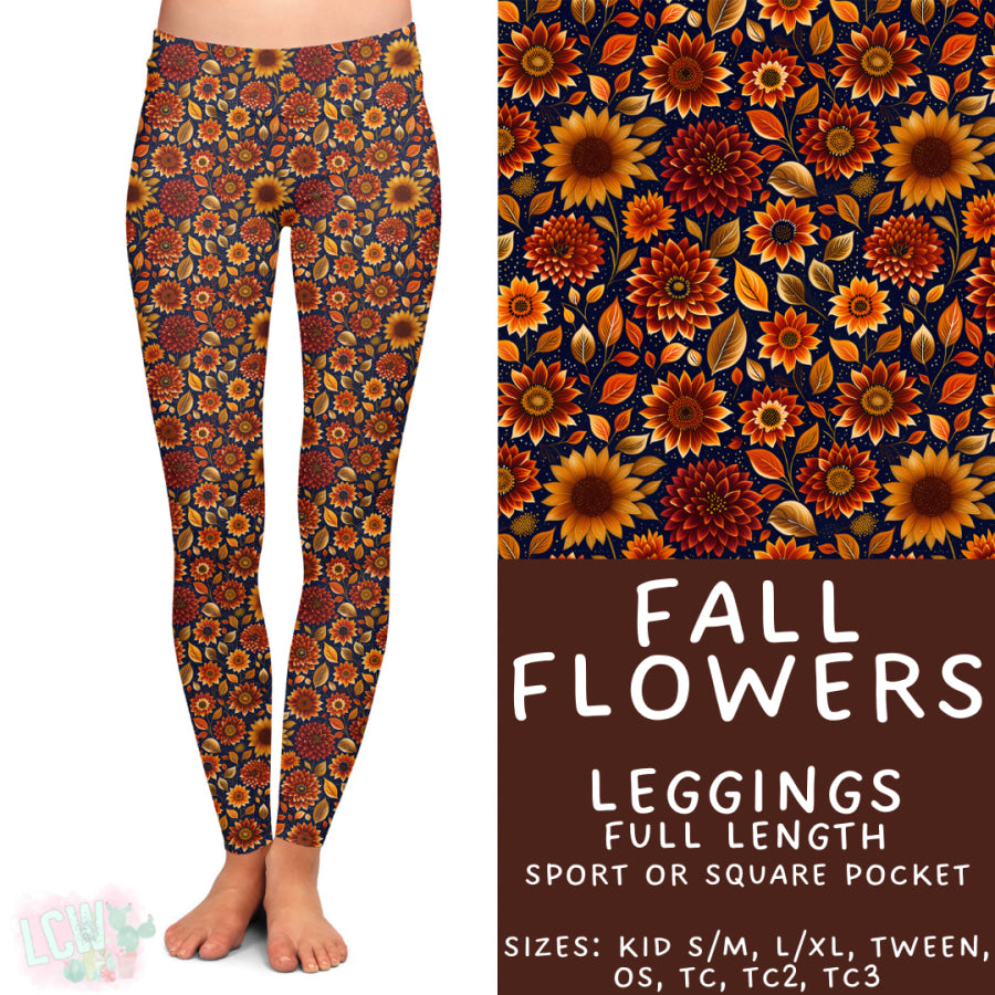 Preorder Custom Styles Fall Flowers Closes 4 Sep ETA late Nov 2025 Leggings