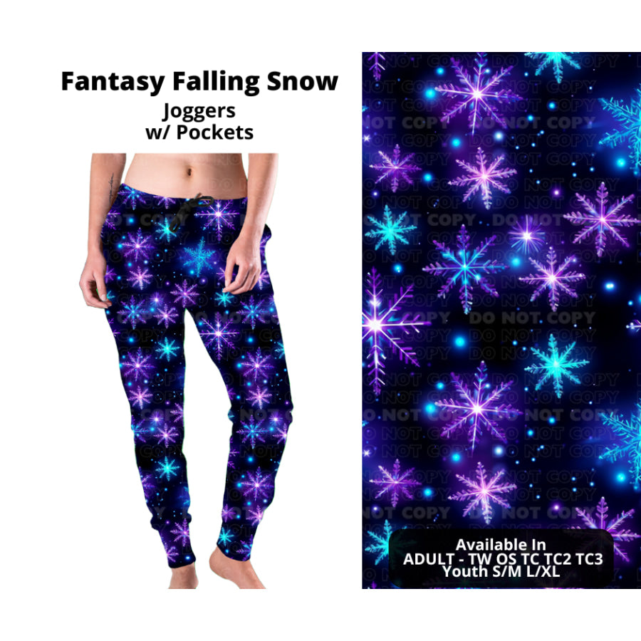 PREORDER Custom Styles - Fantasy Falling Snow - Closes 14 Oct - ETA early Jan 2024 Leggings