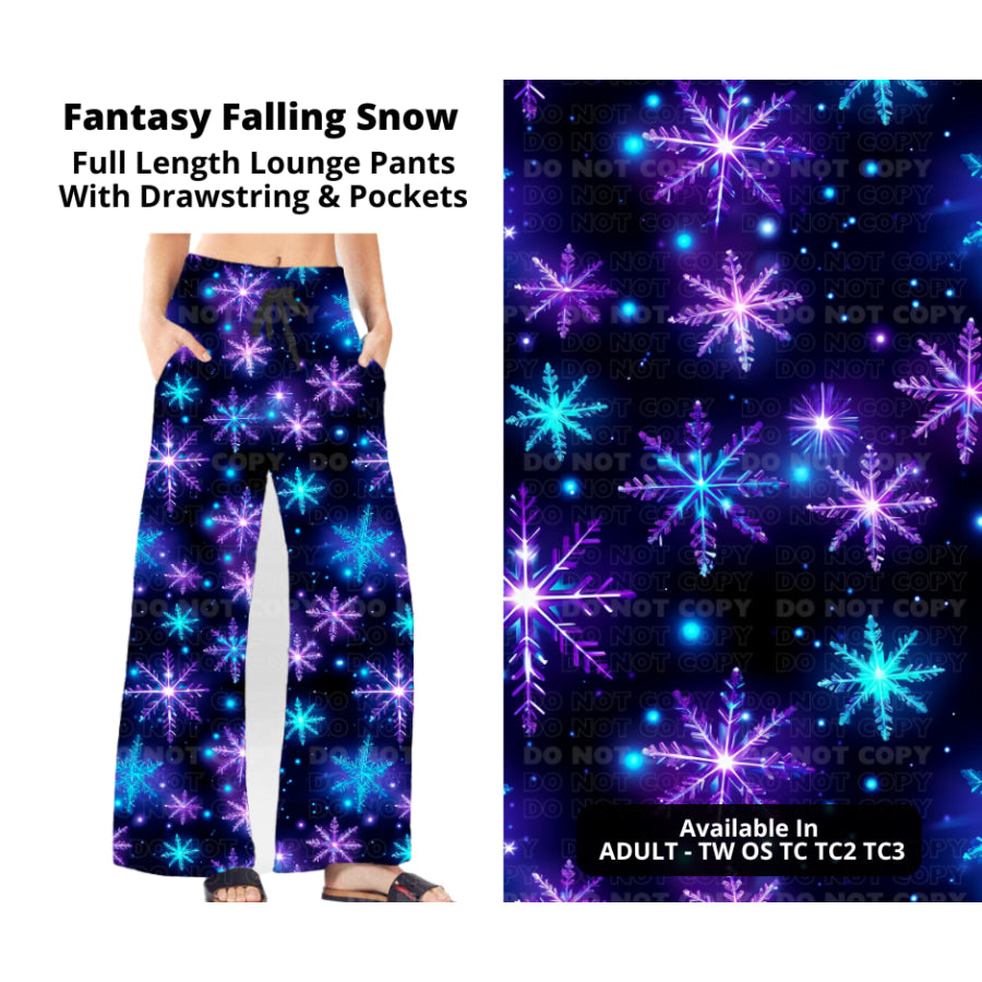 PREORDER Custom Styles - Fantasy Falling Snow - Closes 14 Oct - ETA early Jan 2024 Leggings