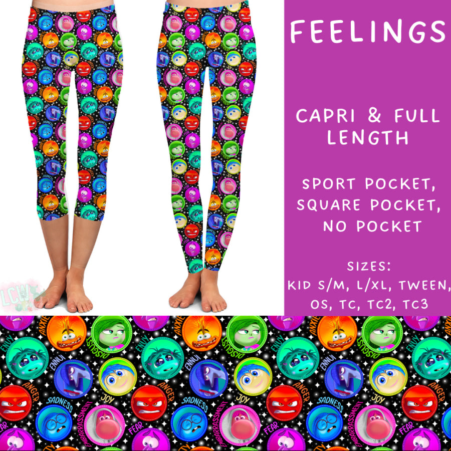 Preorder Custom Styles - Feelings - Closes 23 Sep - ETA early Dec 2024 Leggings