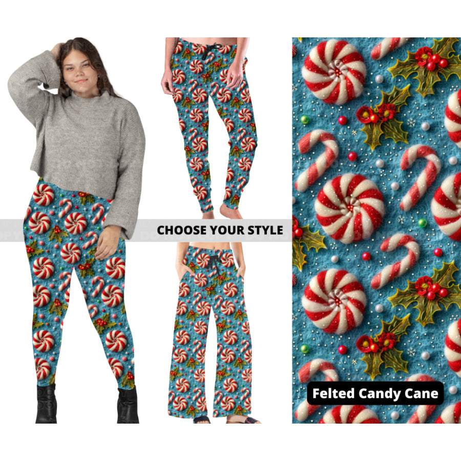 PREORDER Custom Styles - Felted Candy Cane - Closes 7 Oct - ETA late Dec 2024 Leggings