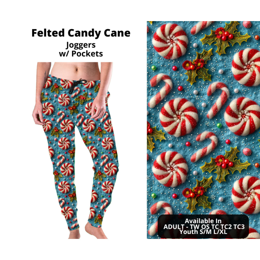 PREORDER Custom Styles - Felted Candy Cane - Closes 7 Oct - ETA late Dec 2024 Leggings