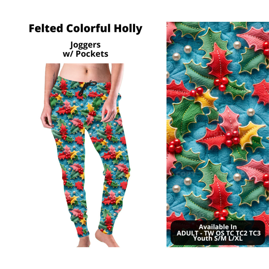 PREORDER Custom Styles - Felted Colourful Holly - Closes 18 Sep - ETA early Dec 2024 Leggings