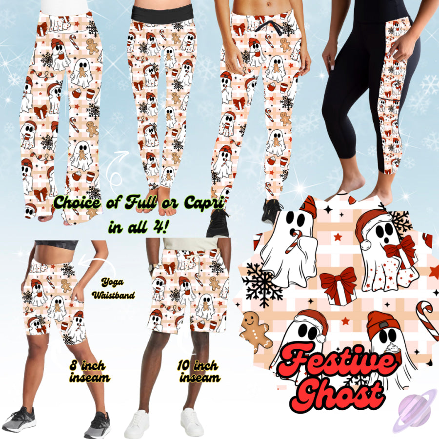 PREORDER Custom Styles Festive Ghost Closes 12 Sep ETA mid Dec 2025 Leggings